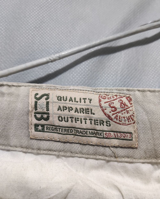 Preloved Label Khaki Cotton For Men Cargo Pant L