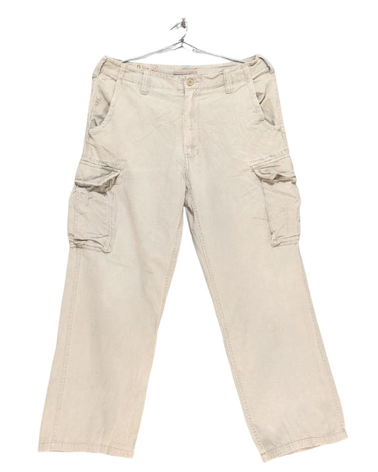Preloved Label Khaki Cotton For Men Cargo Pant L