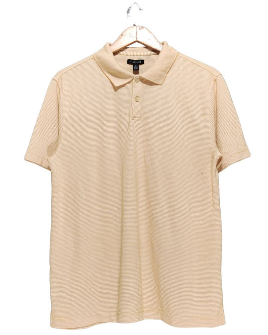 Van Heusen Yellow Cotton Polo T Shirt For Men M