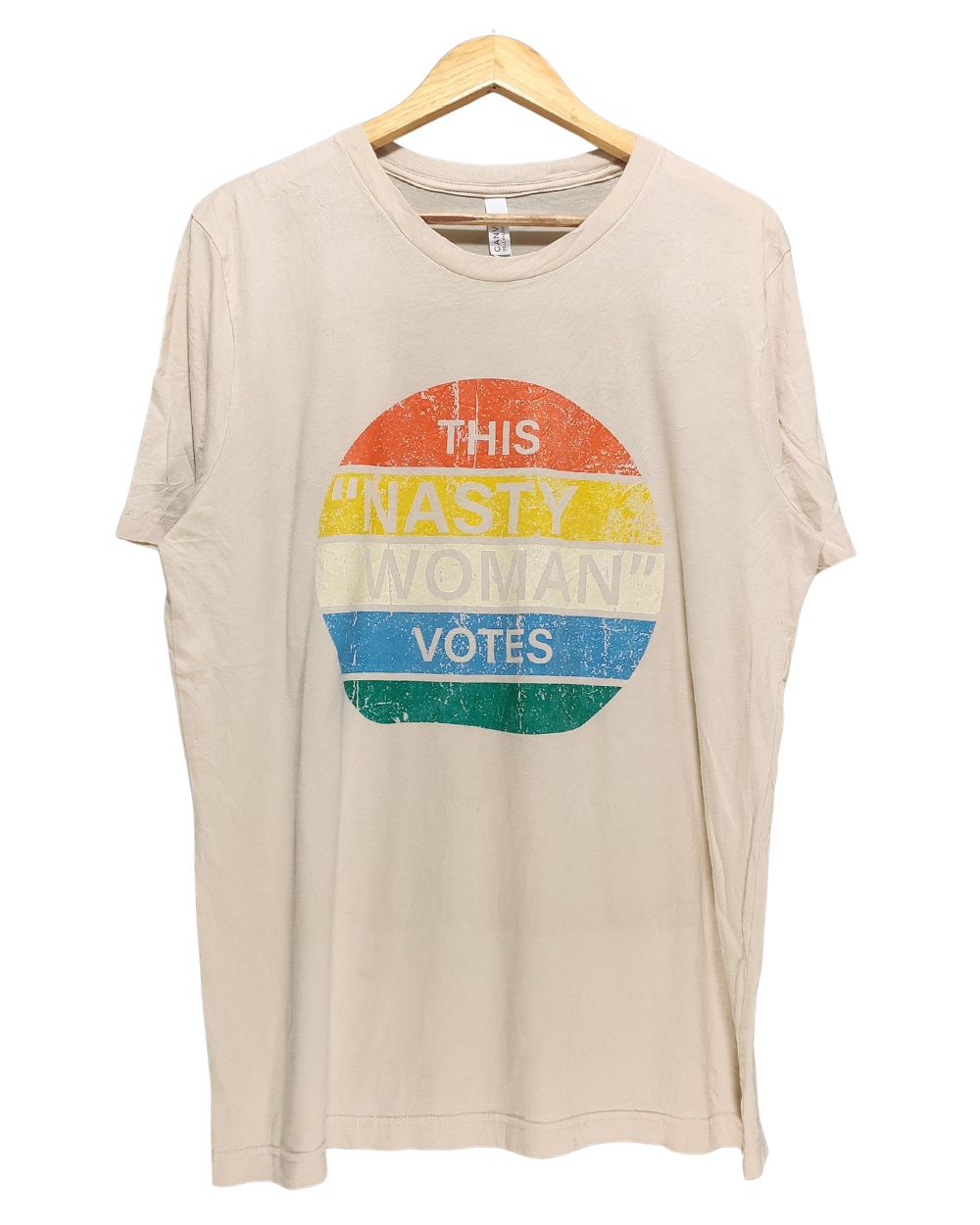 Canvas Cream T Shirt For Men XL