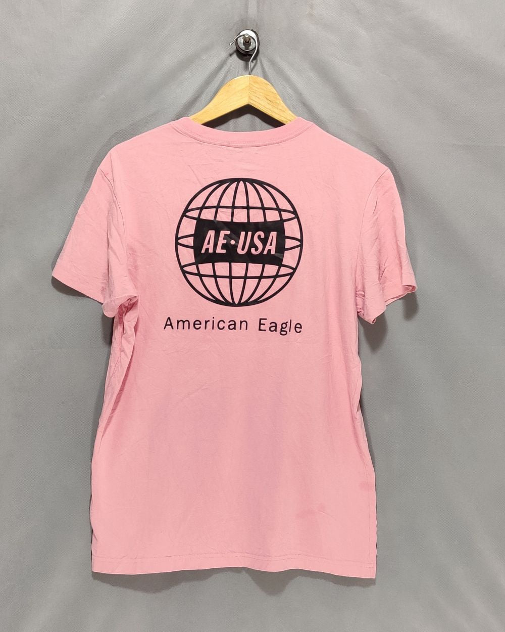American Eagle Pink T Shirt For Men L