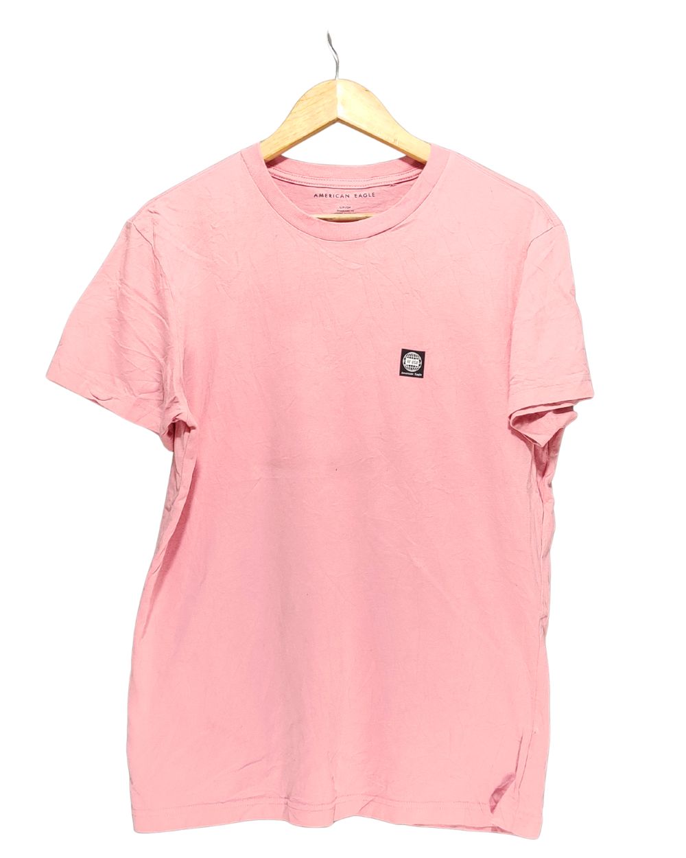 American Eagle Pink T Shirt For Men L