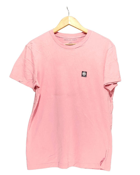 American Eagle Pink T Shirt For Men L