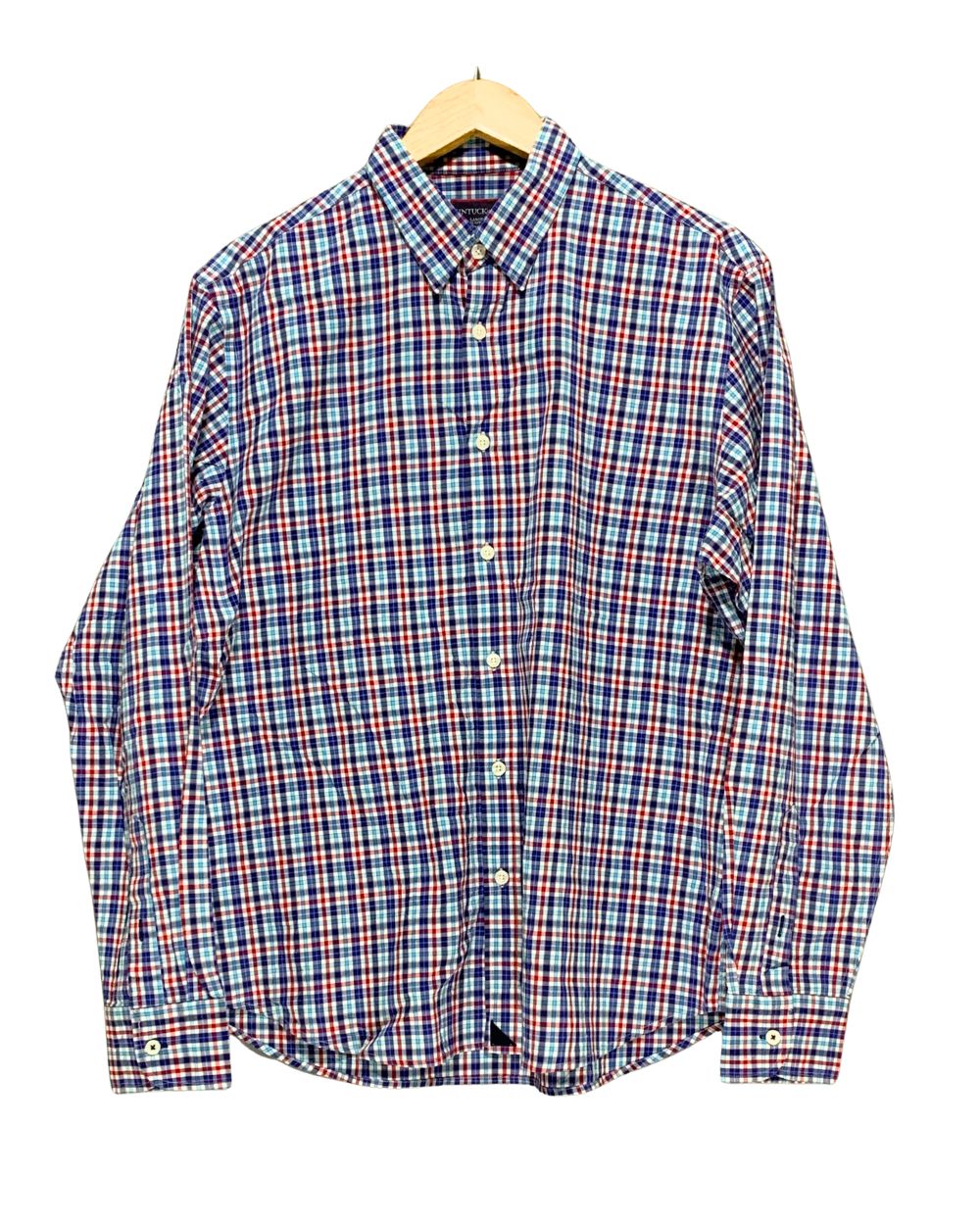 Untuckit Blue Cotton Shirt For Men Large