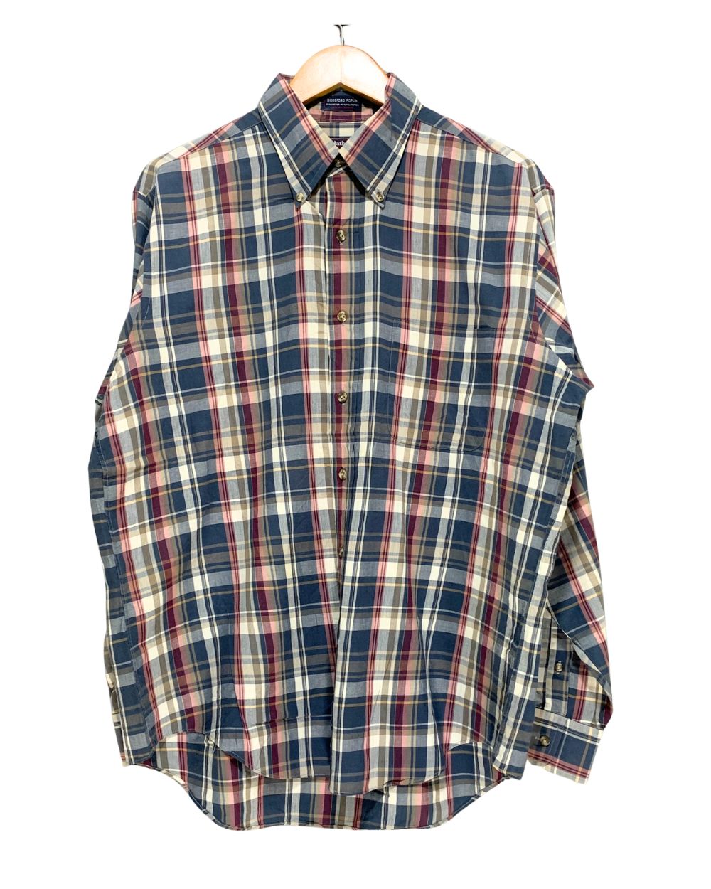 C.F.Hathaway Blue Cotton Shirt For Men Large