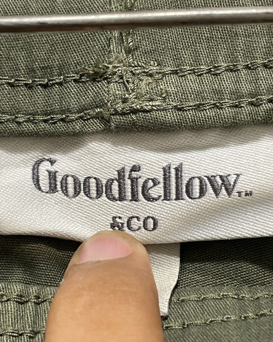 Good Fellow Green Cotton Short For Men Large