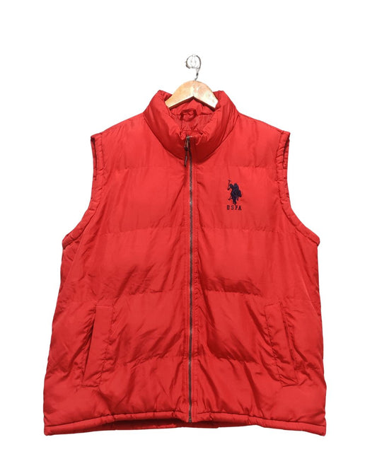 Polo U.S. Assn Red Vest Puffer Jacket For Men X Large