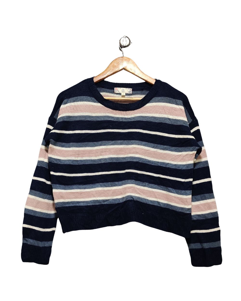 Pink Rose Blue For Women Sweater Small
