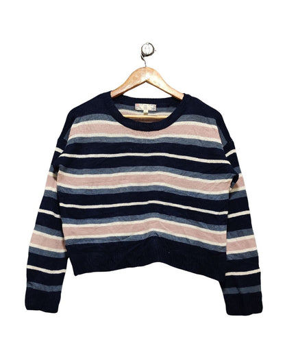 Pink Rose Blue For Women Sweater Small