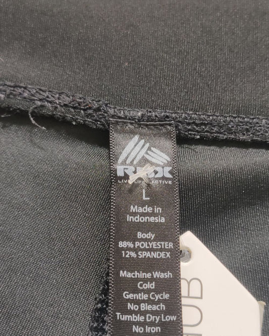 RBX Black Sport Gym Tights For Women L