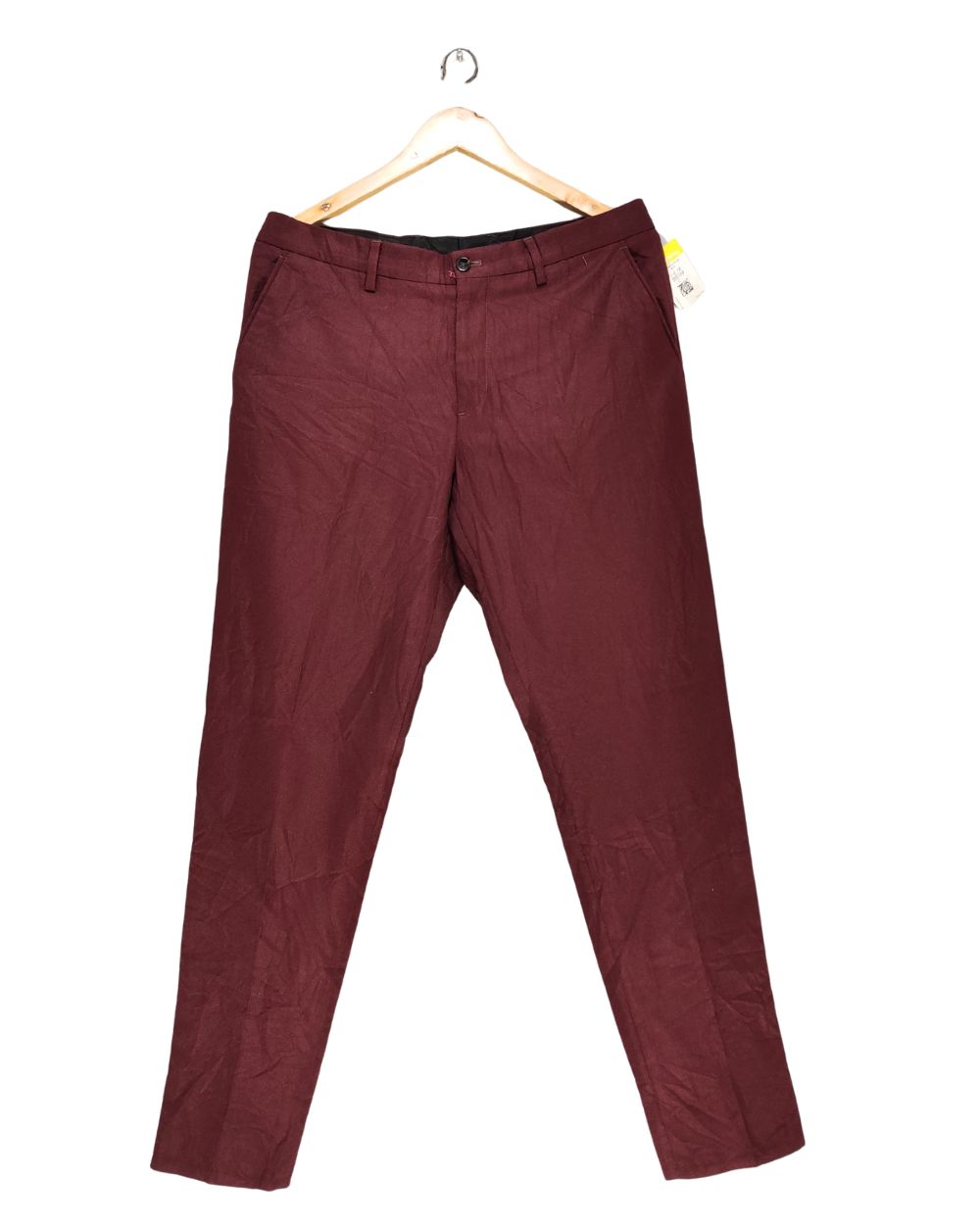 Zara Maroon Cotton Dress Pant For Men M