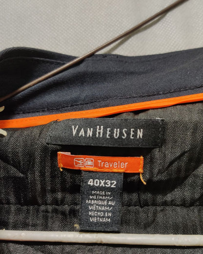 Van Heusen Black Cotton Dress Pant For Men L