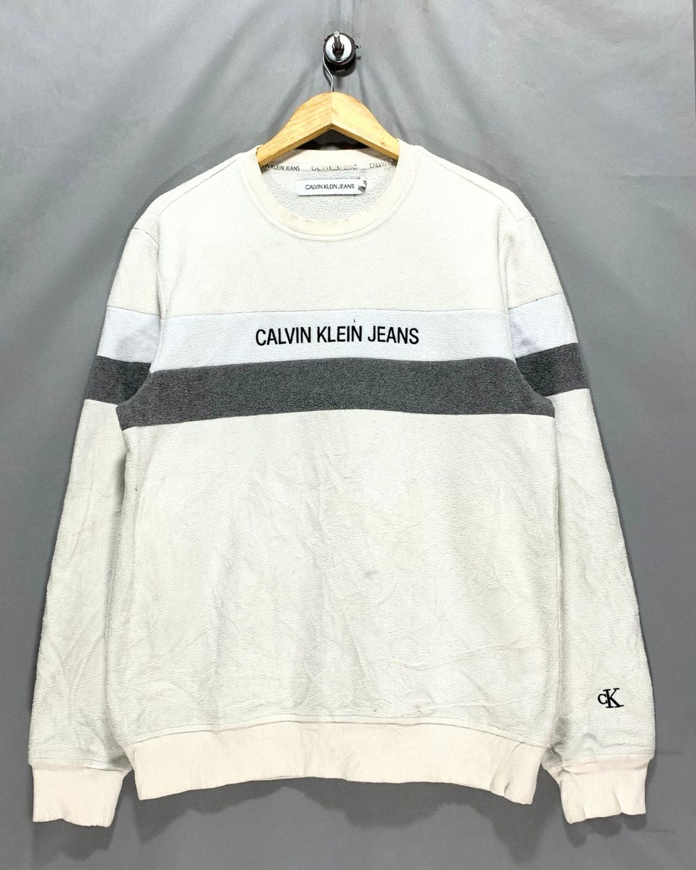 Calvin Klein White For Men Sweatshirt M