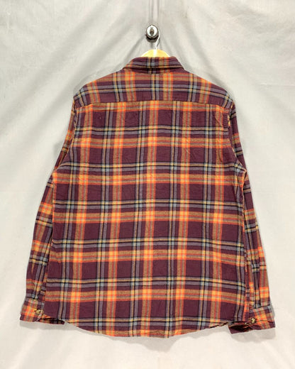 Sonoma Maroon Falalen Winter Shirt For Men Large