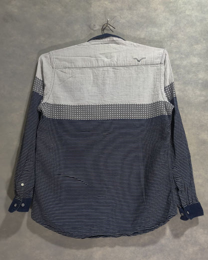 Lawman Pg3 Blue Cotton Shirt For Men Medium