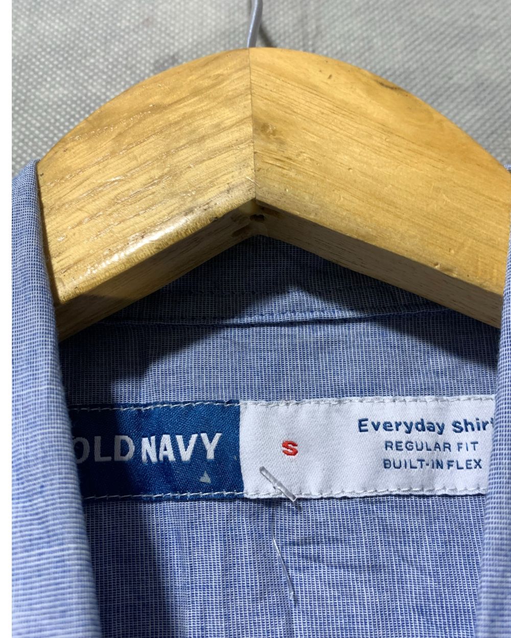 Old Navy Blue Cotton Shirt For Men Small