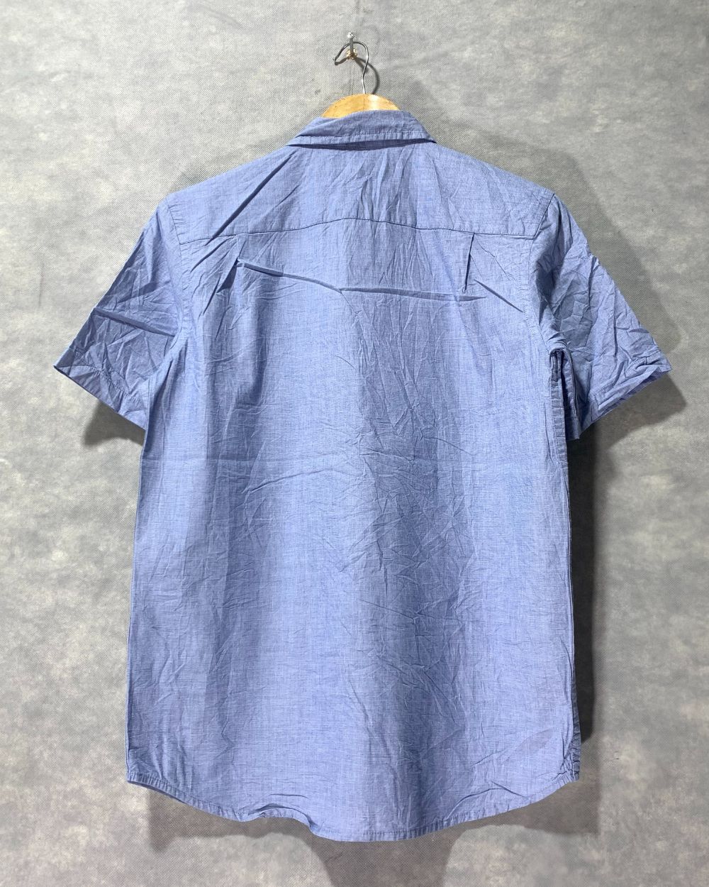 Old Navy Blue Cotton Shirt For Men Small