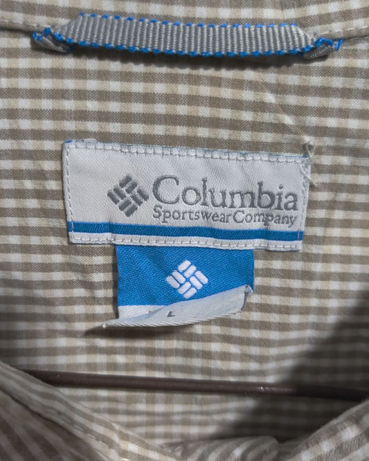 Columbia Cream Cotton Shirt For Men Large