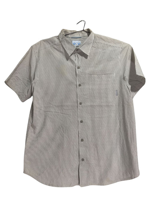 Columbia Cream Cotton Shirt For Men Large