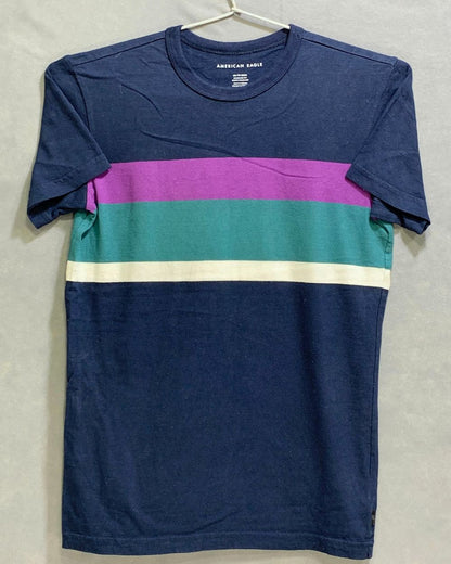 American Eagle Branded Original Cotton Black & Green T Shirt For Men