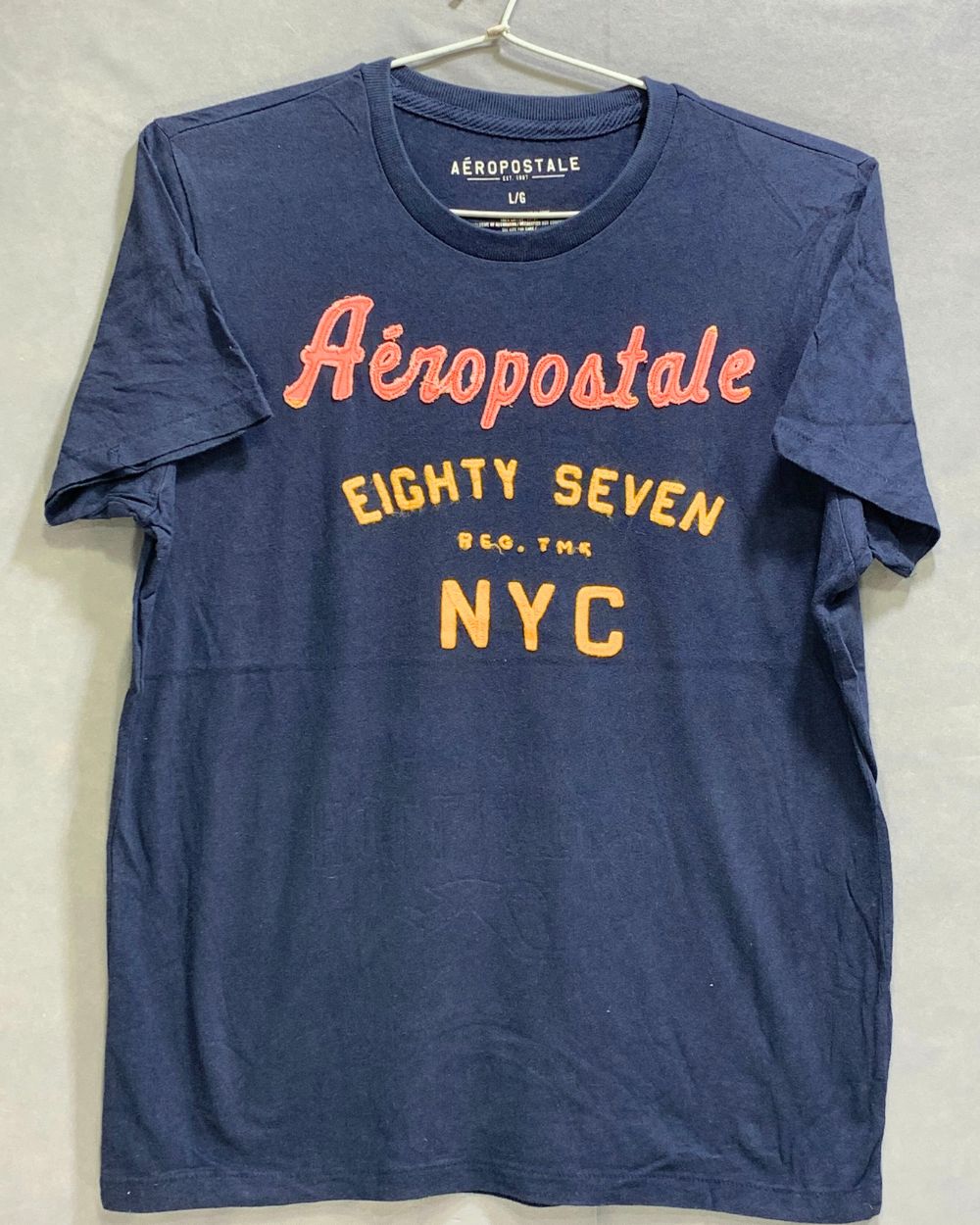 Aeropostale Branded Original Cotton Blue & Yellow T Shirt For Men