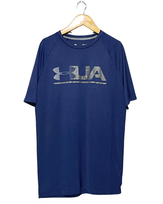 Under Armour Blue Sports T Shirt For Men Medium