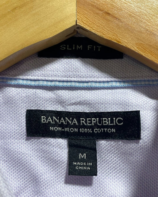 Banana Republic Purple Cotton Shirt For Men Medium | Preloved Labels