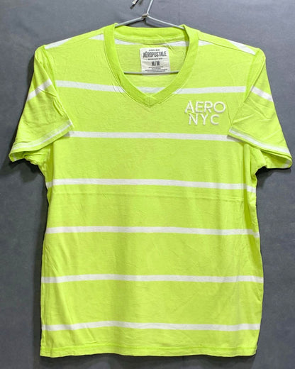 Aeropostale Branded Original Blue & White Cotton T Shirt For Men
