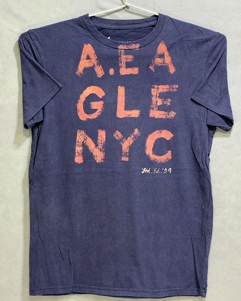American Eagle Branded Original Blue & Orang Cotton T Shirt For Men