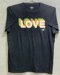 Hollister Branded Original Cotton Black & Orange T Shirt For Men
