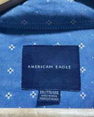 American Eagle Blue Cotton Shirt For Men XXL