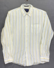 American Eagle Branded Original Blue & Yellow Cotton Shirt For Men
