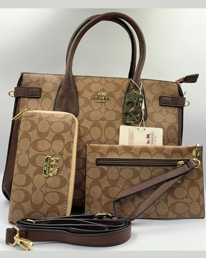 Co Brand PU Leather Stylish 3 Pcs For Woman Hand Bag