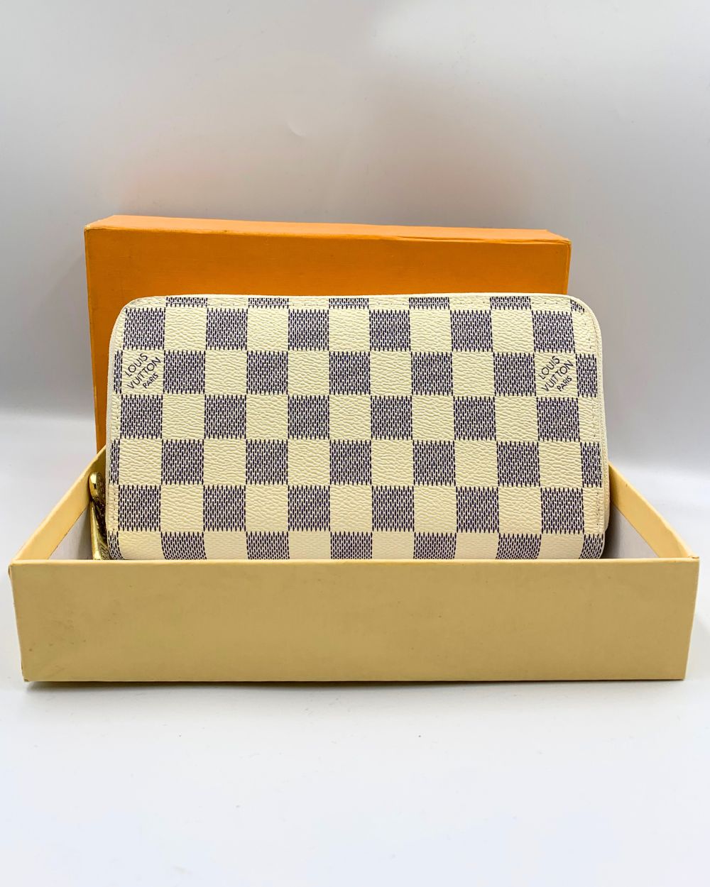 L.V  Brand PU Leather Stylish For Woman Wallet Double Chain