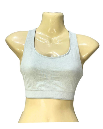 Champion Gray Sports Gym Bra For Women M
