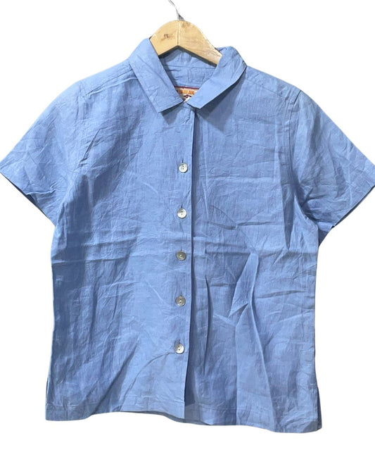 Caribbean Joe Blue Cotton For Women Tops Small