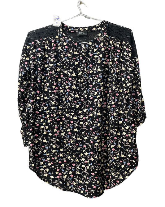 GiGio Black Cotton Net For Women Tops XX Large