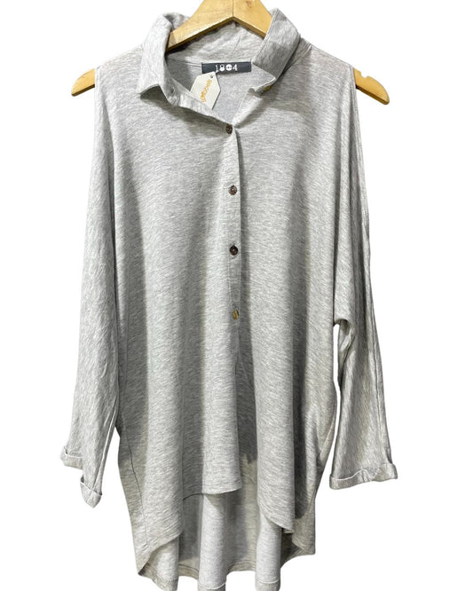Preloved Labels Grey Branded Original Cotton Jersey For Women Tops X Large