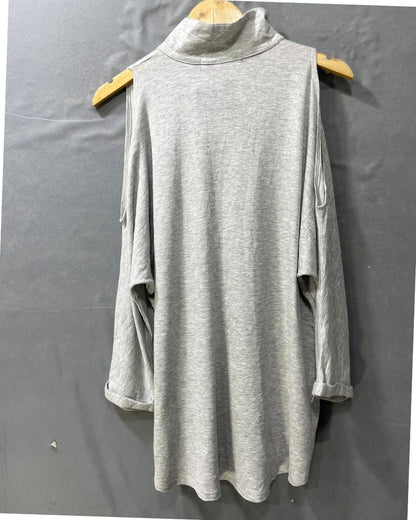 Preloved Labels Grey Branded Original Cotton Jersey For Women Tops X Large
