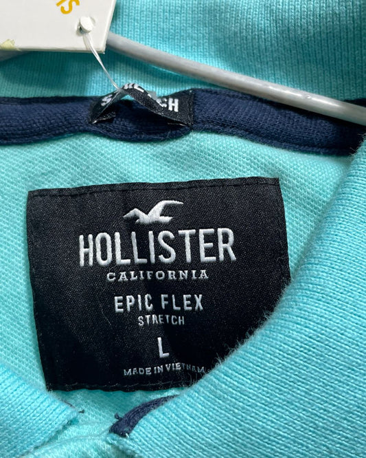 Hollister Multi Cotton Sport Polo T Shirt For Men Medium