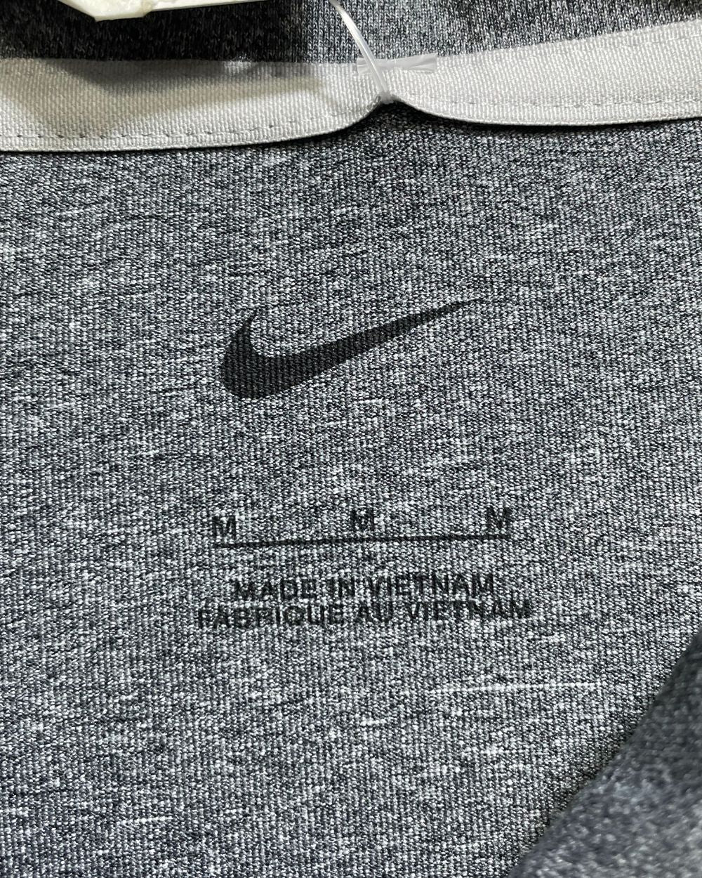 Nike Grey Polyester Jersey Sport Polo T Shirt For Men Medium