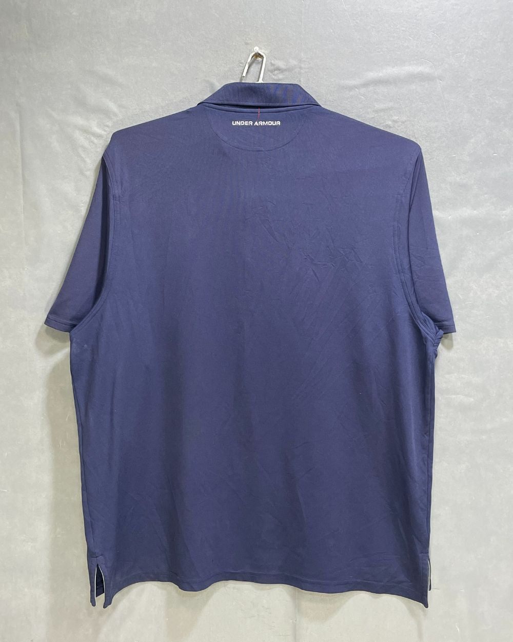 Under Armour Blue Polyester Sport Polo T Shirt For Men X Large