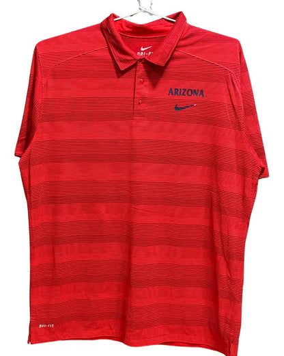 Nike Dri-Fit Red Polyester Sport Polo T Shirt For Men X Large