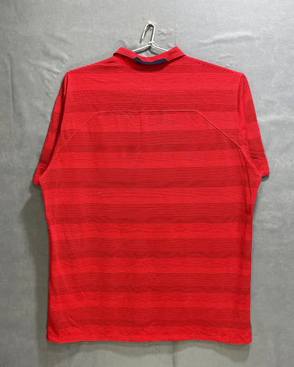 Nike Dri-Fit Red Polyester Sport Polo T Shirt For Men X Large