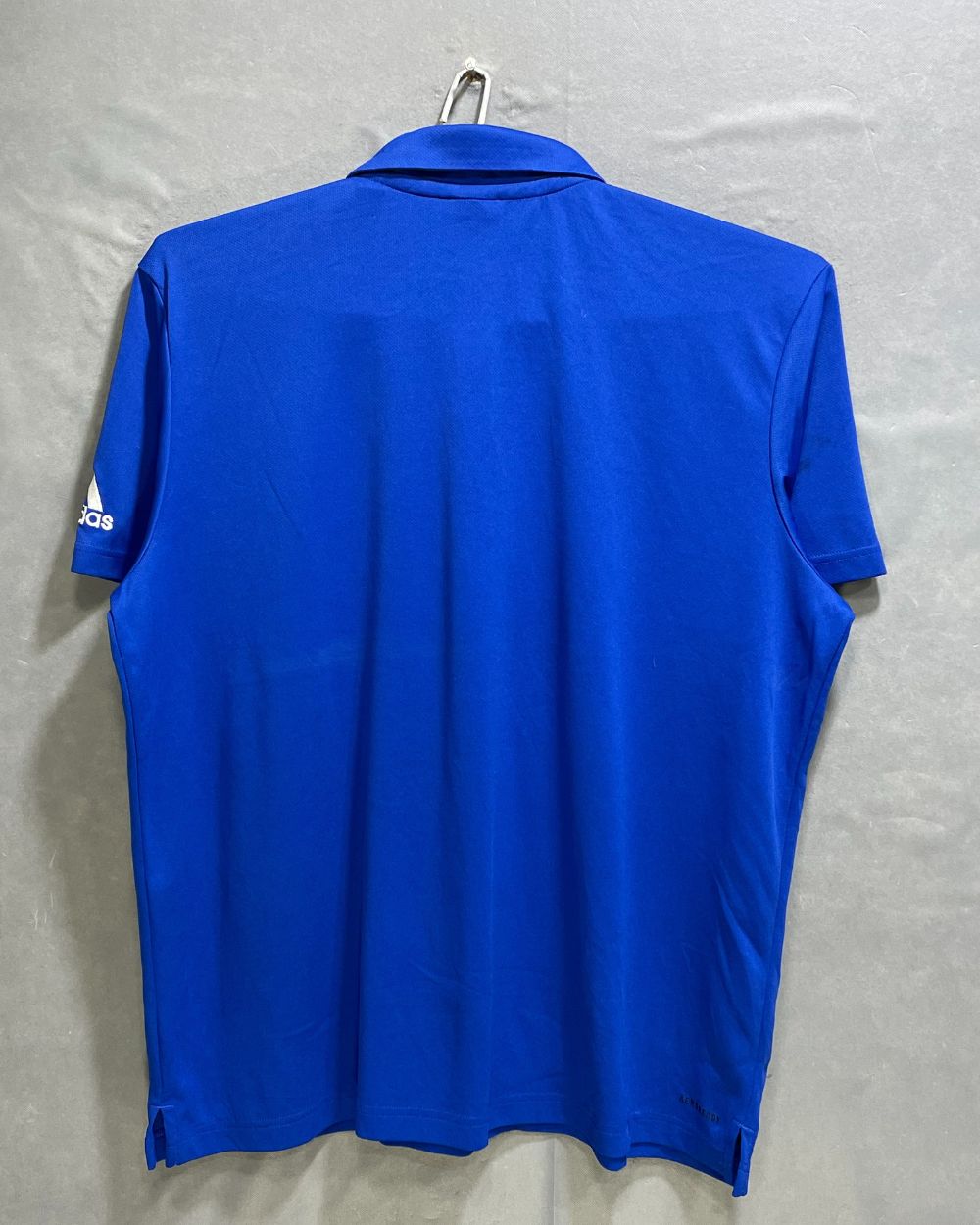 Adidas Blue Polyester Sport Polo T Shirt For Men X Large