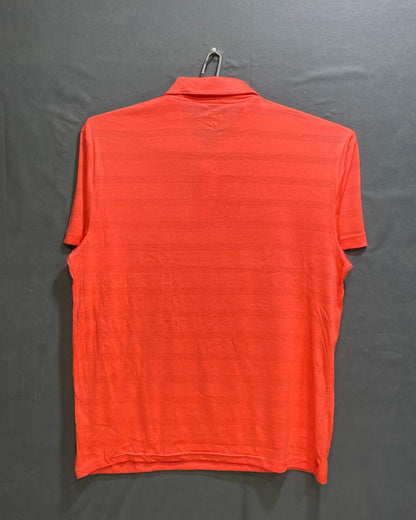 Old Navy Orange Polyester Sport Polo T Shirt For Men Medium