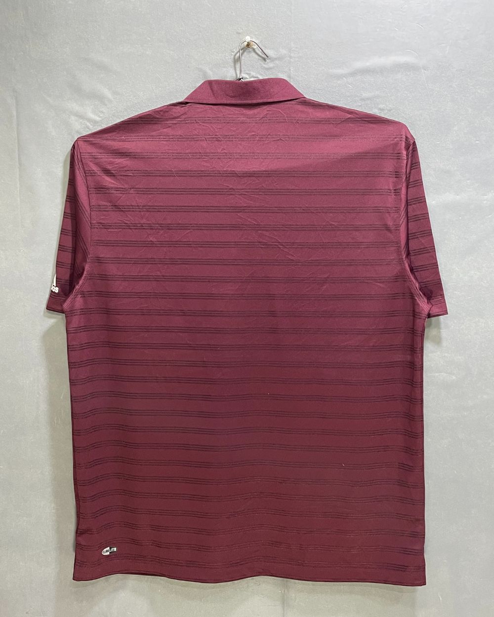 Adidas Maroon Polyester Sport Polo T Shirt For Men X Large