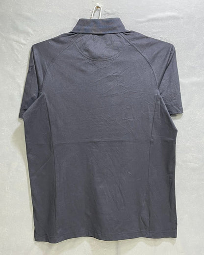 Horace Black Polyester Sport Polo T Shirt For Men Medium