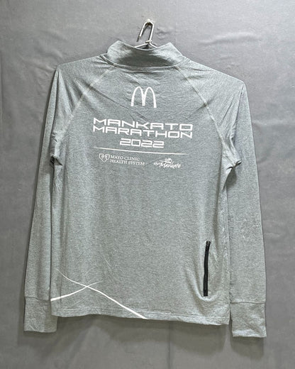 Marathon Grey Polyester Sport Polo T Shirt For Men Medium