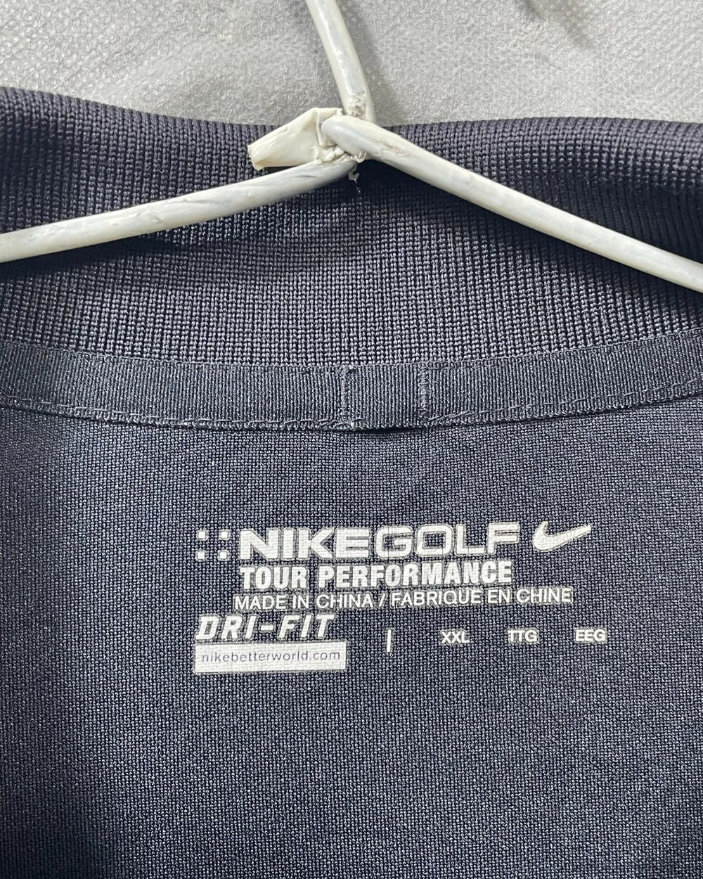 Nike Golf Black Polyester Sport Polo T Shirt For Men XX Large